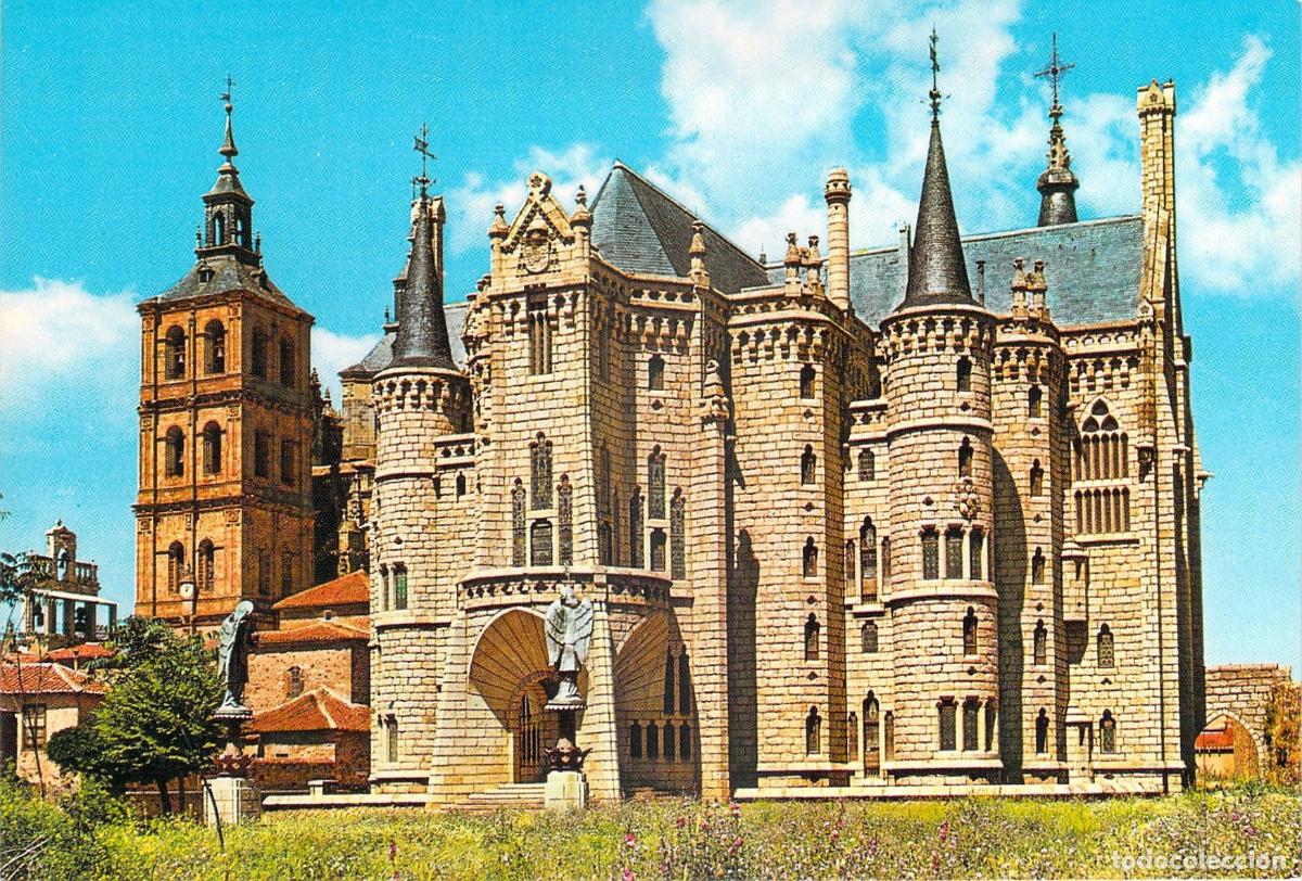Postales: Postal del Palacio Episcopal de Gaud&iacute; en Astorga, Le&oacute;n