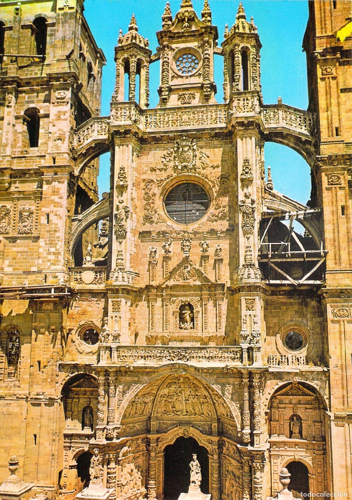 Postales: Postal de la Fachada Principal de la Catedral de Astorga