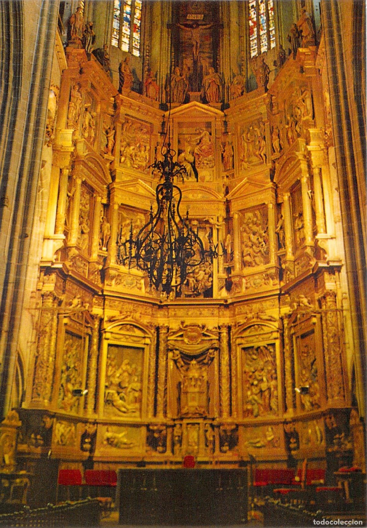 Postales: Postal de Astorga Catedral Retablo de Gaspar Becerra