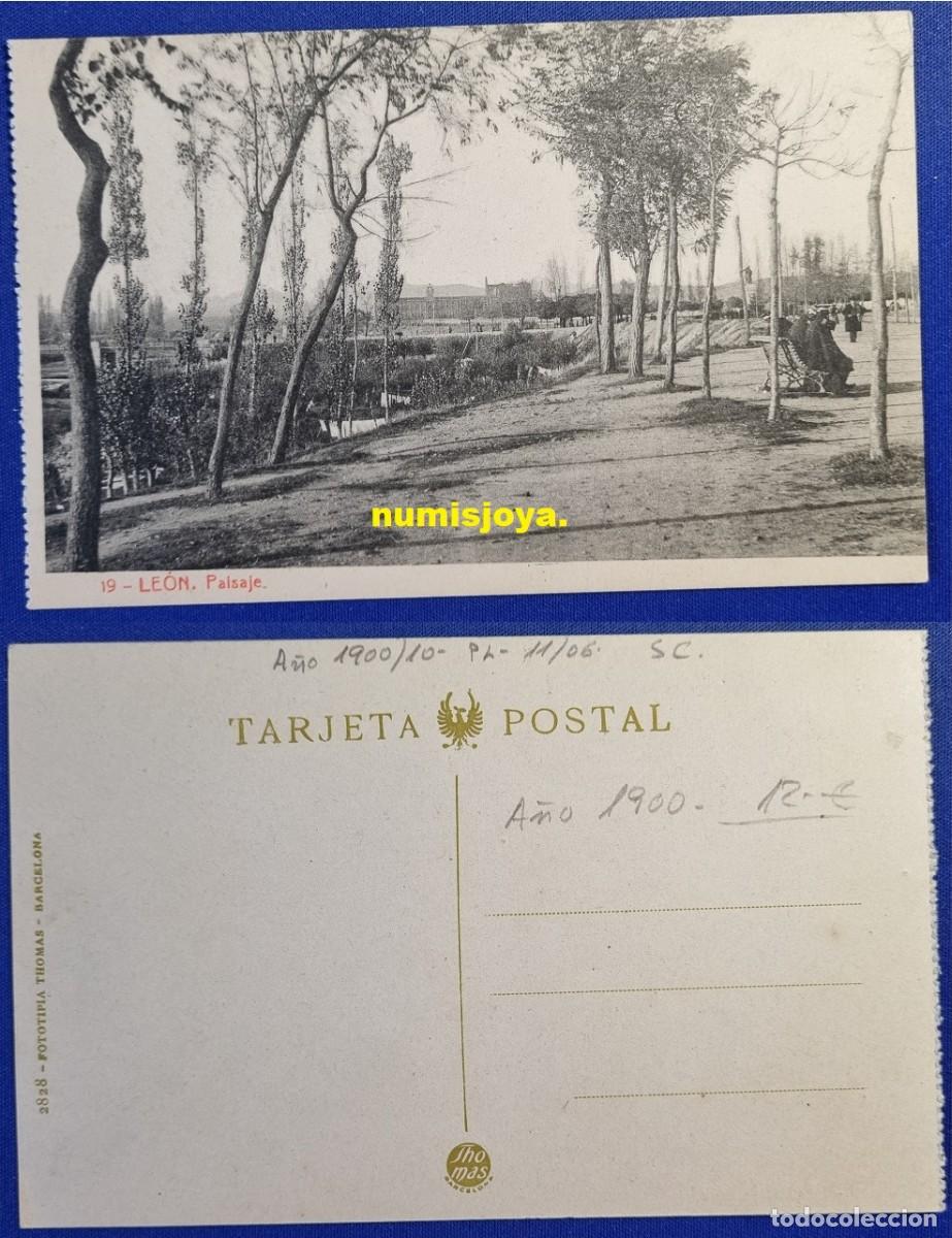 Postales: POSTAL DE LEON (Espa&ntilde;a). A&ntilde;o 1910 PAISAJE. Fot. THOMAS. RARA.