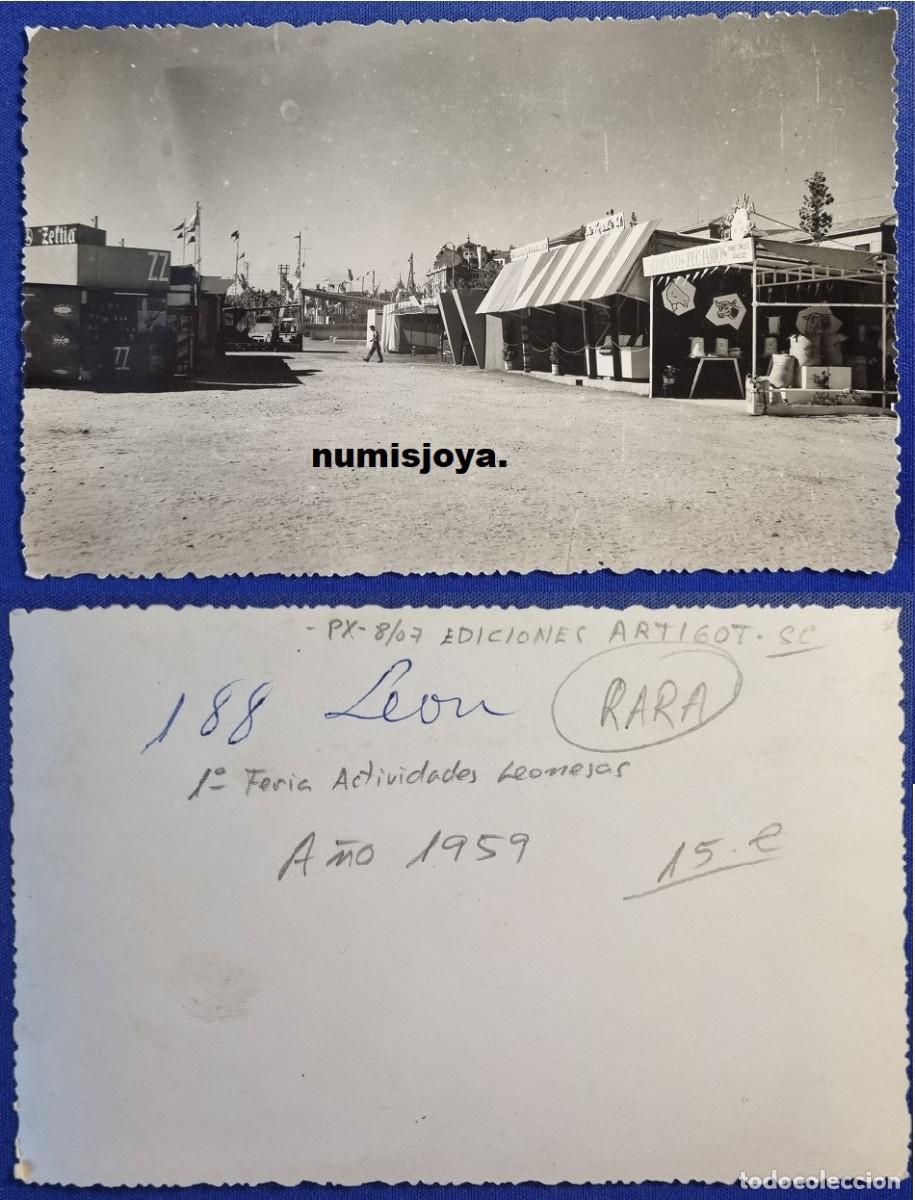 Postales: POSTAL de LEON (Espa&ntilde;a) a&ntilde;o 1960. 1&ordf; feria Actividades Leonesas. Prueba de ARTIGOT. RARA.