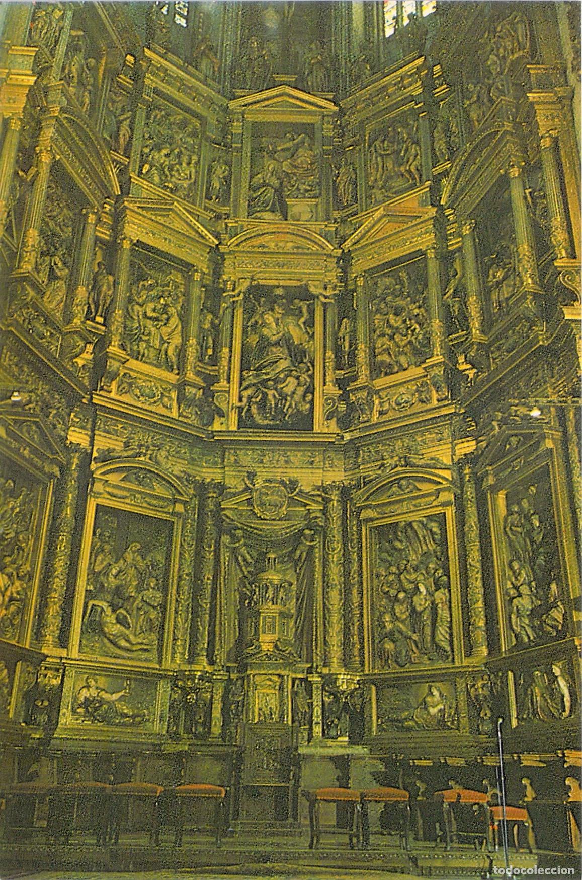 Postales: Postal de la Catedral de Astorga y su Retablo Mayor
