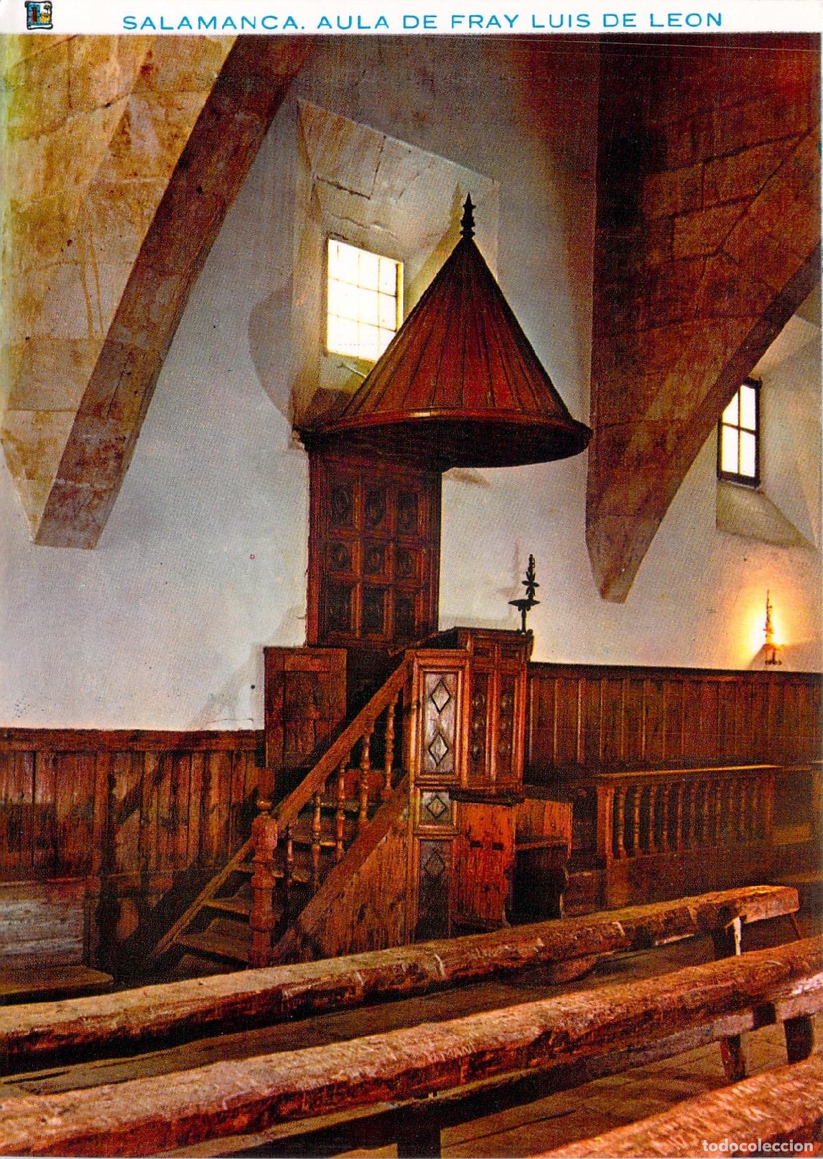 Postales: Postal del Aula de Fray Luis de Leon en Salamanca
