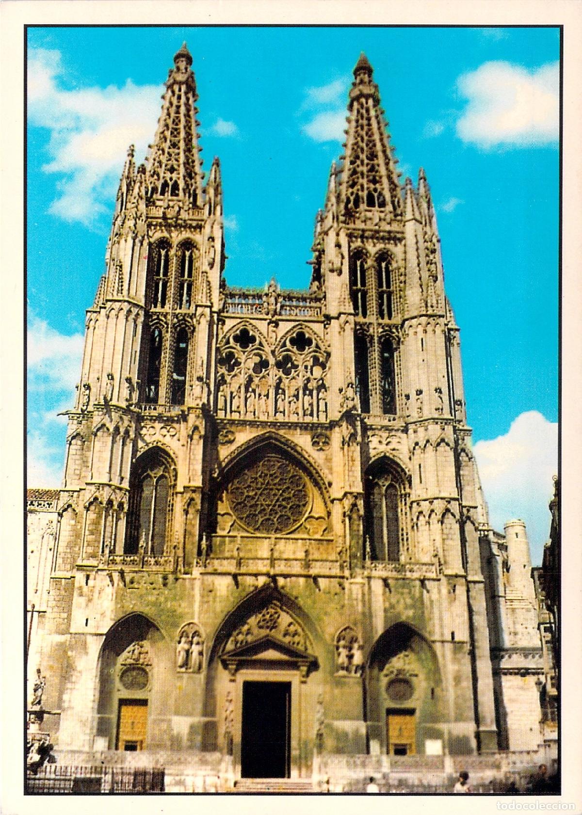 Postales: Postal de la fachada principal de la Catedral de Burgos