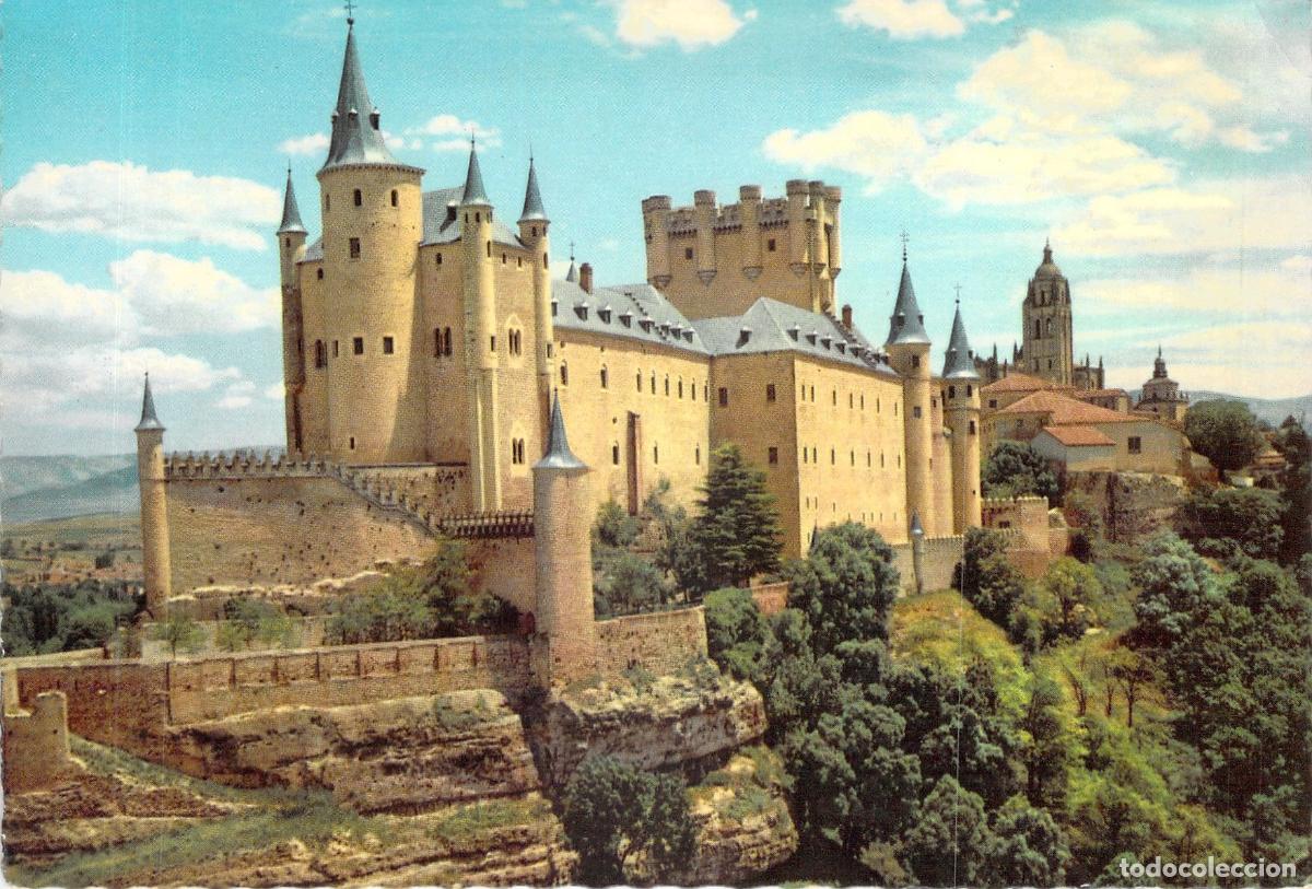 Postales: Postal de Segovia: El Alc&aacute;zar y la Catedral