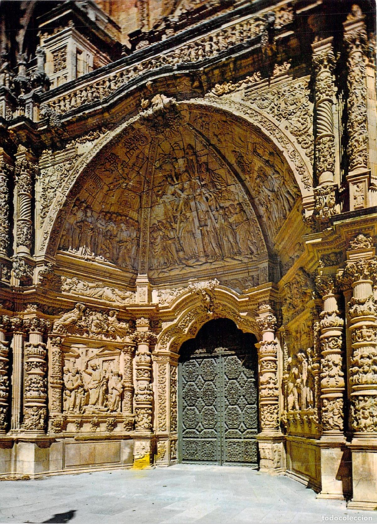 Postales: Postal de la Catedral de Astorga, P&oacute;rtico principal