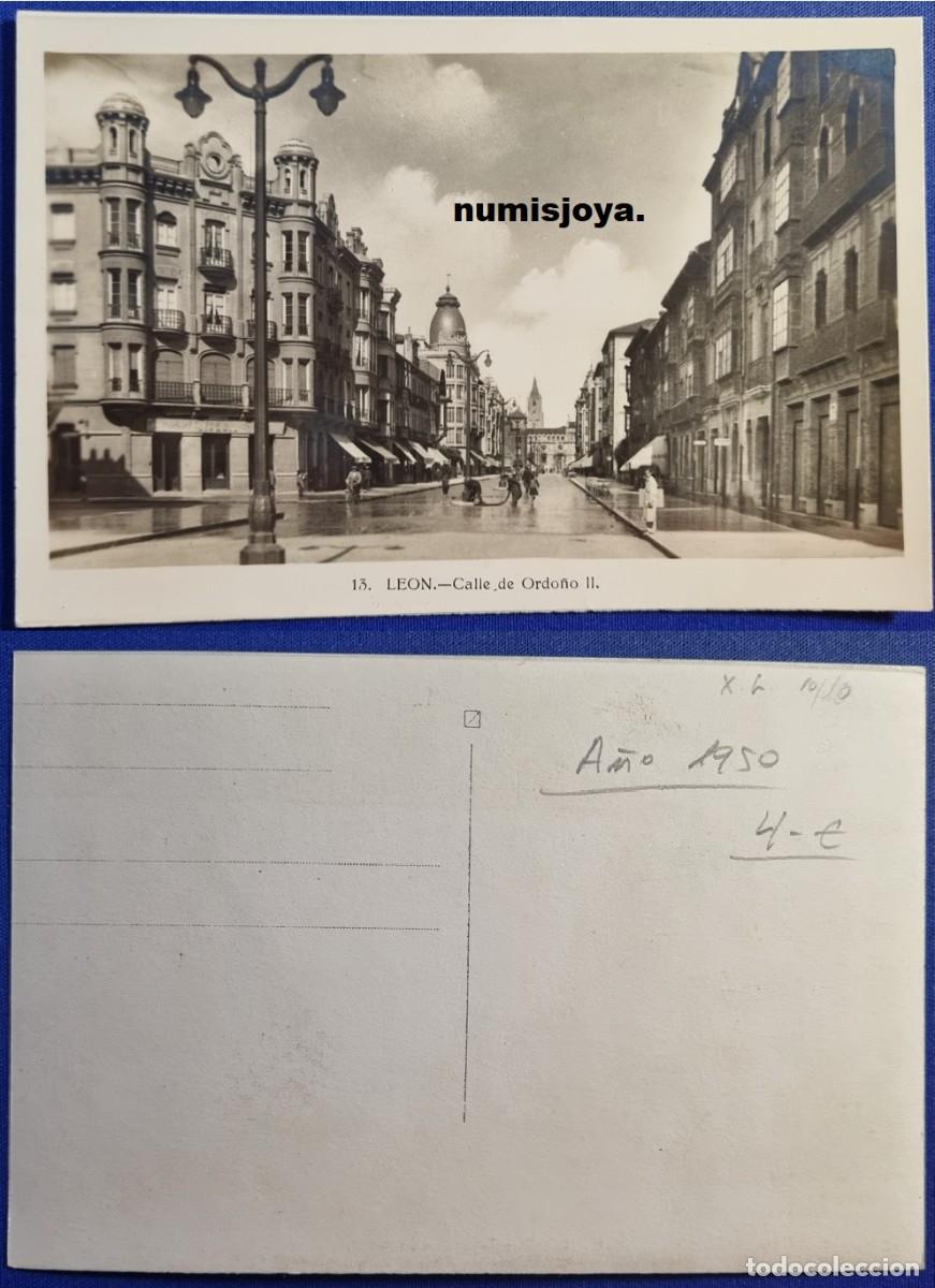 Postales: POSTAL de LEON (Espa&ntilde;a) a&ntilde;o 1950/60. 13 Calle de Ordo&ntilde;o II.