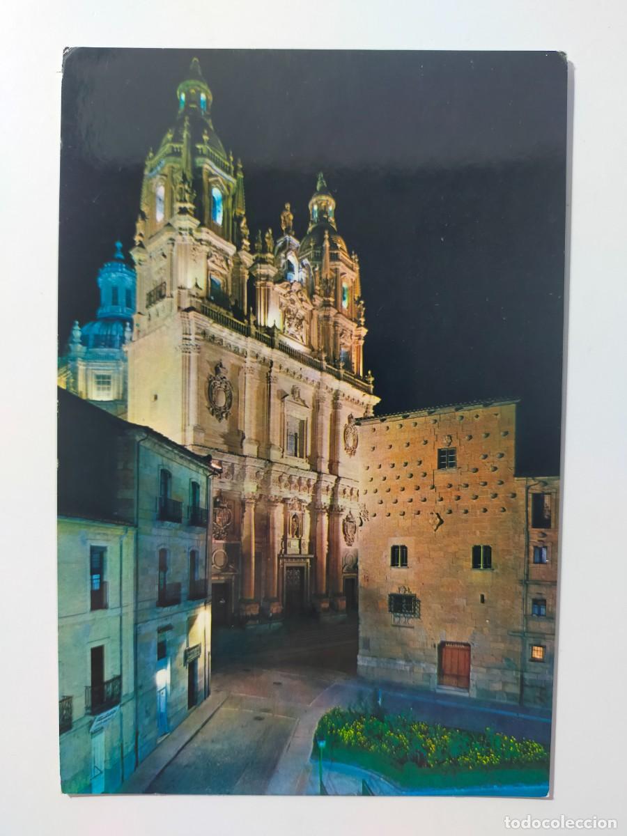 Postales: Postal SALAMANCA: Clerecia y casa de las Conchas, iluminadas - Edic. Germ&aacute;n Esperion.