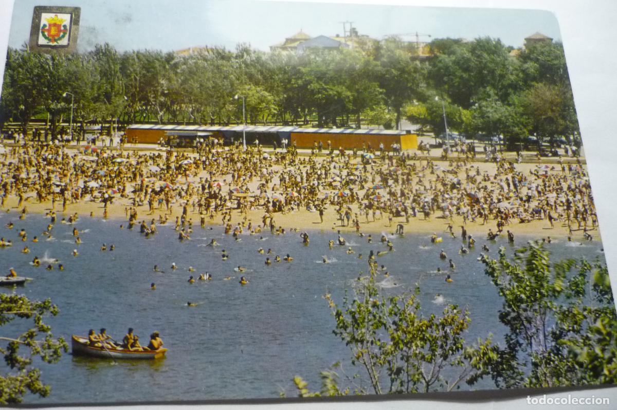 Postales: postal valladolid playa rio pisuerga circulada