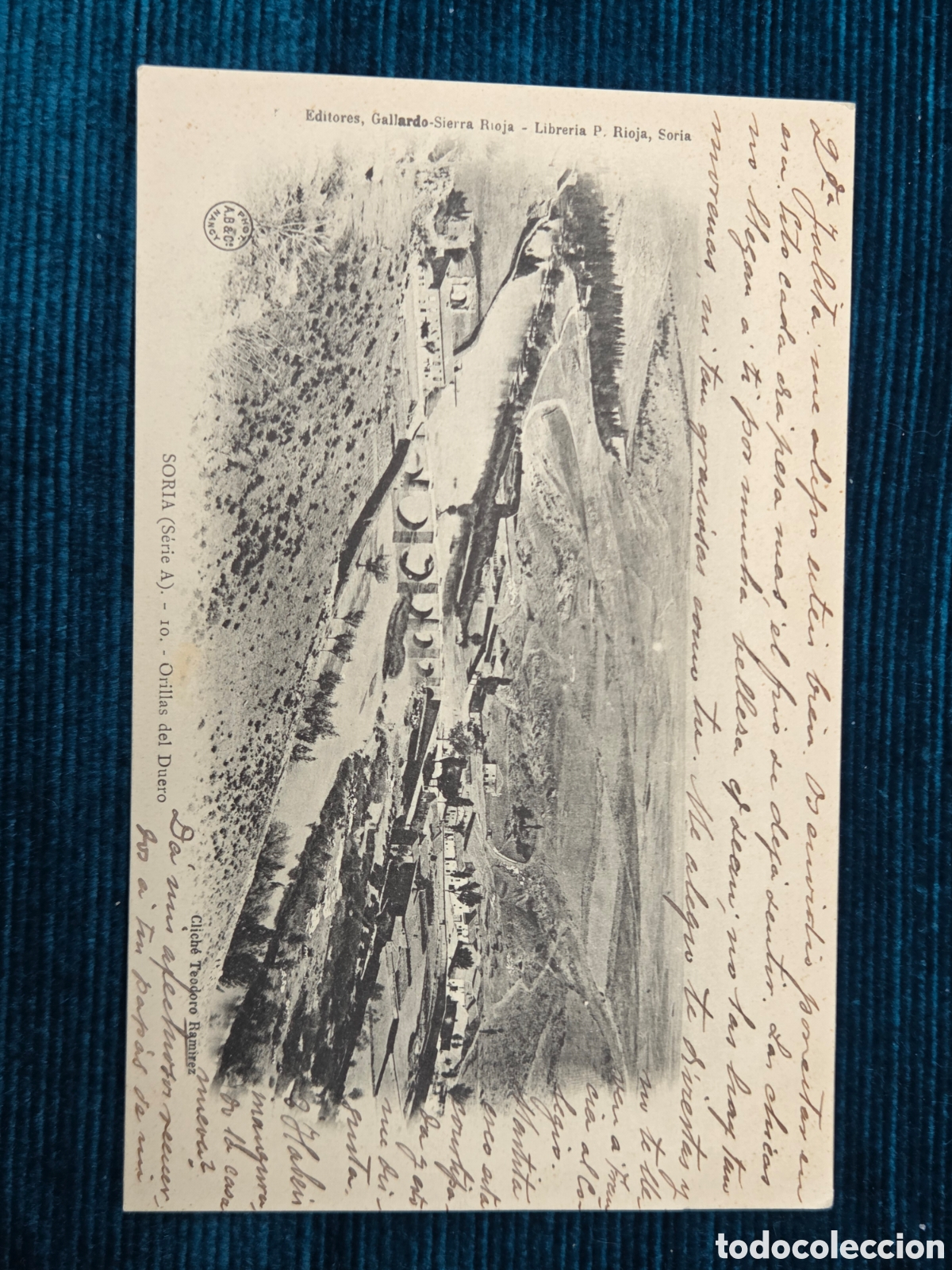 Postales: SORIA (Serie A) 10, Orillas del Duero. 1903. Clich&eacute; Teodoro Ram&iacute;rez.