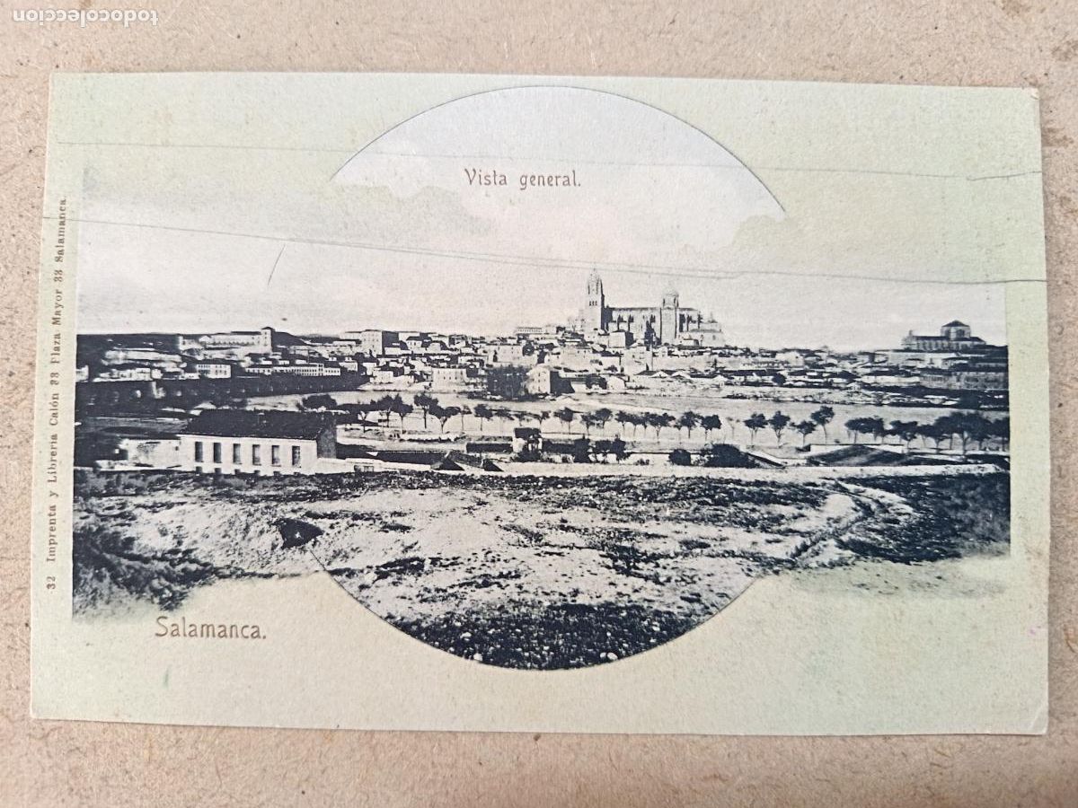 Postales: SALAMANCA. VISTA GENERAL. IMP. CAL&Oacute;N. DORSO SIN DIVIDIR.