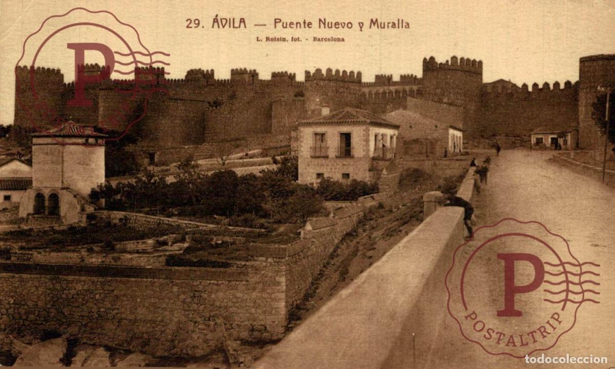 Postales: AVILA. PUENTE NUEVO Y MURALLA