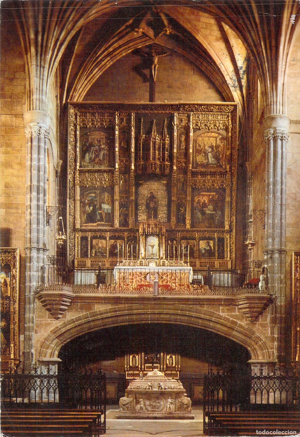 Postales: Postal de &Aacute;vila: Altar Mayor y Sepulcro de Santo Tom&aacute;s