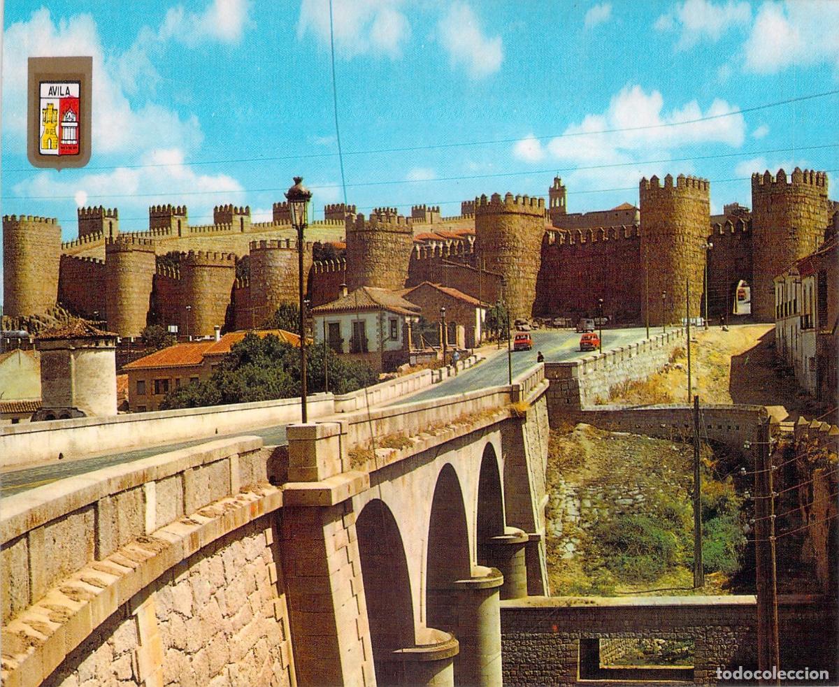Postales: Postal de las murallas de la ciudad de &Aacute;vila