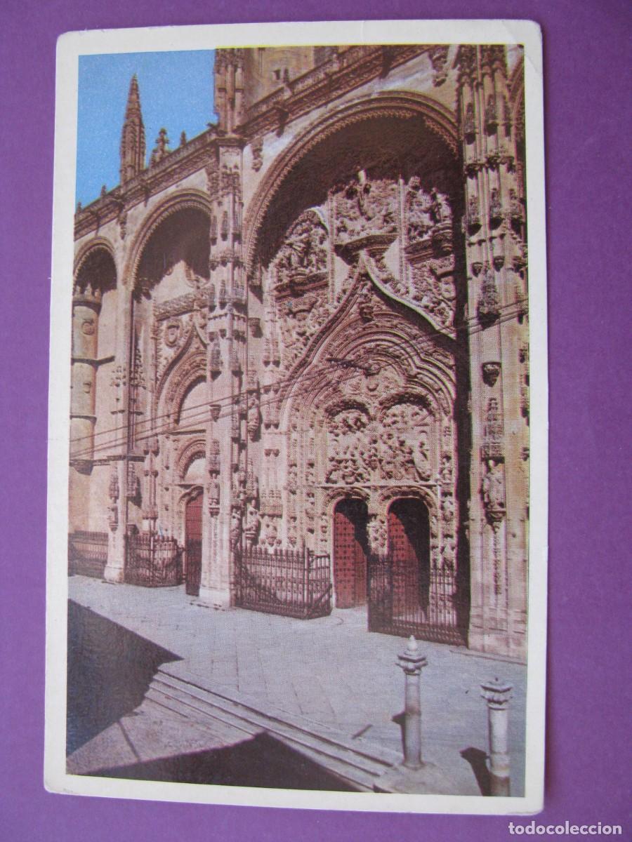 Postales: POSTAL DE SALAMANCA. FACHADA DE LA CATEDRAL NUEVA. HELIOTIPIA ARTISTICA ESPA&Ntilde;OLA