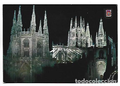 Postales: CATEDRAL. FACHADA NE. DE LA CAPILLA DEL CONDESTABLE. VISTA NOCTURNA.- BURGOS