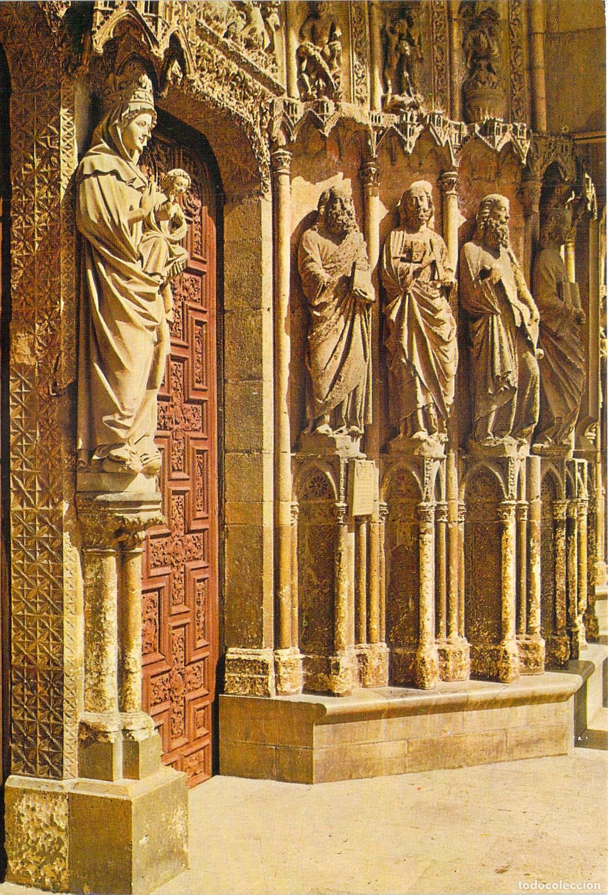 Postales: Postal de la Puerta de Nuestra Senora La Blanca de la Catedral de Leon