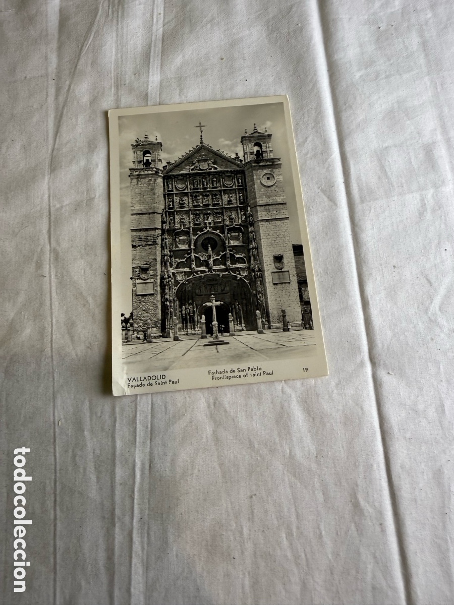 Postales: Postal antigua de Valladolid &ndash; Fachada de San Pablo &ndash; Blanco y negro &ndash; Original de &eacute;poca