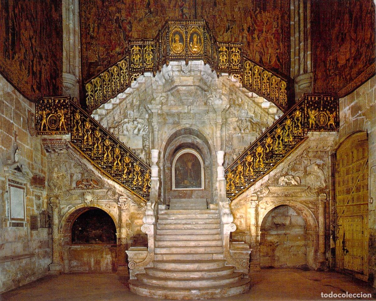 Postales: Postal de la Escalera Dorada de la Catedral de Burgos