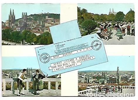 Postales: &rdquo; TELEGRAMA &rdquo;.- BURGOS