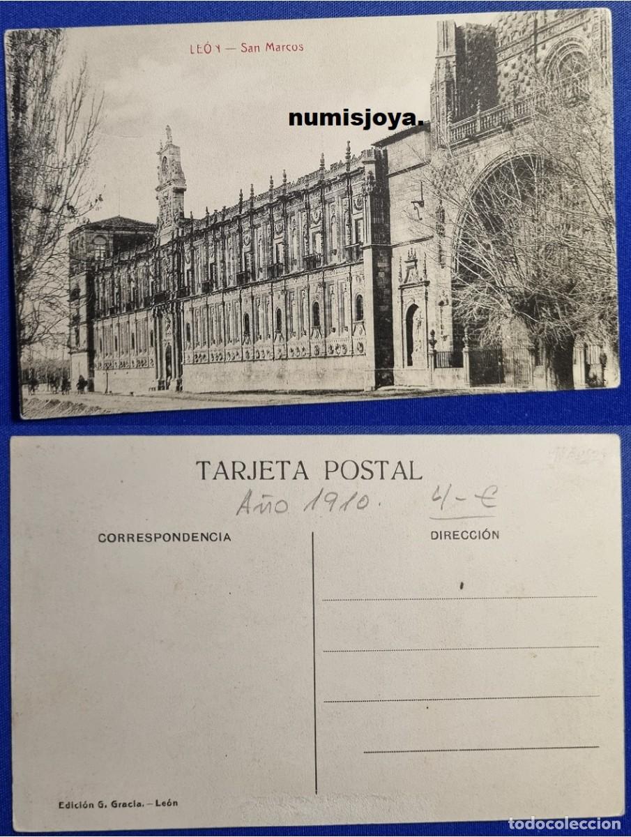 Postales: POSTAL de LEON (Espa&ntilde;a) a&ntilde;o 1910. San Marcos siglo XII. Ed. G. Gracia.