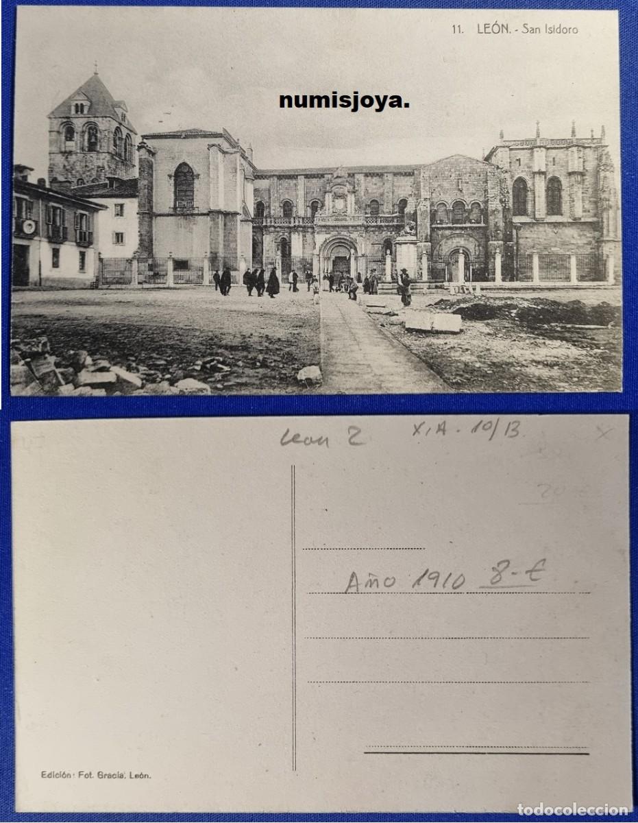 Postales: POSTAL de LEON (Espa&ntilde;a) a&ntilde;o 1910 San Isidoro. Ed. Gracia.