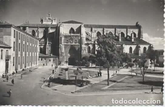 Postales: PALENCIA ESCRITA CATEDRAL Y PLAZA CERVANTES