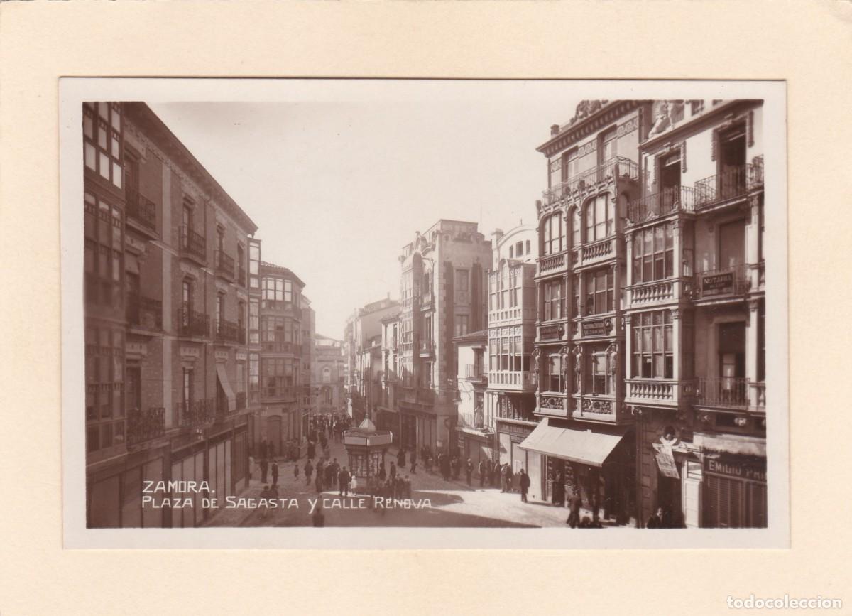 Postales: ZAMORA. PLAZA DE SAGASTA Y CALLE RENOVA