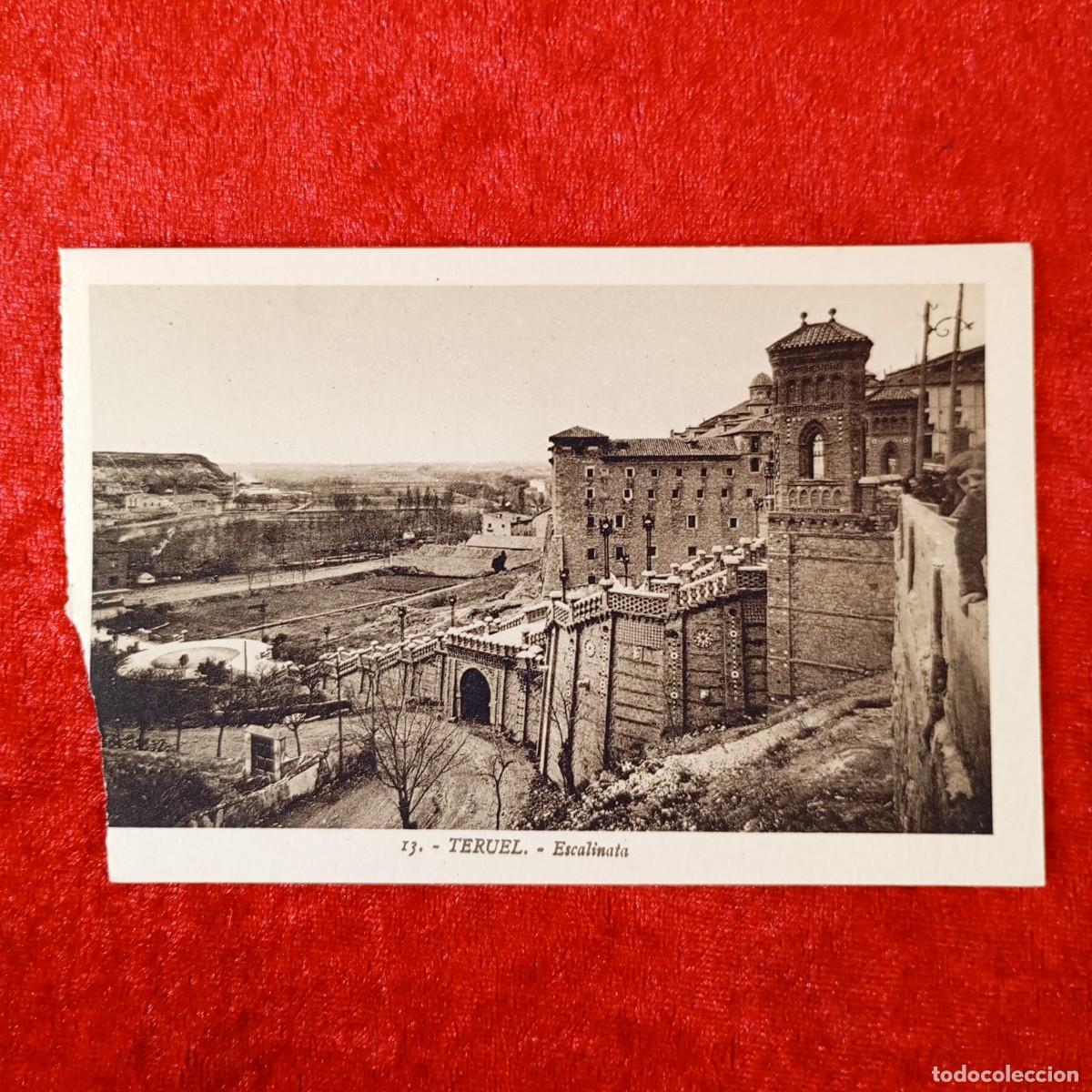 Postales: POSTAL - TERUEL - ESCALINATA - L. ROISIN - MANUEL GUERRICABEYTA - RAR&Iacute;SIMA / 1858