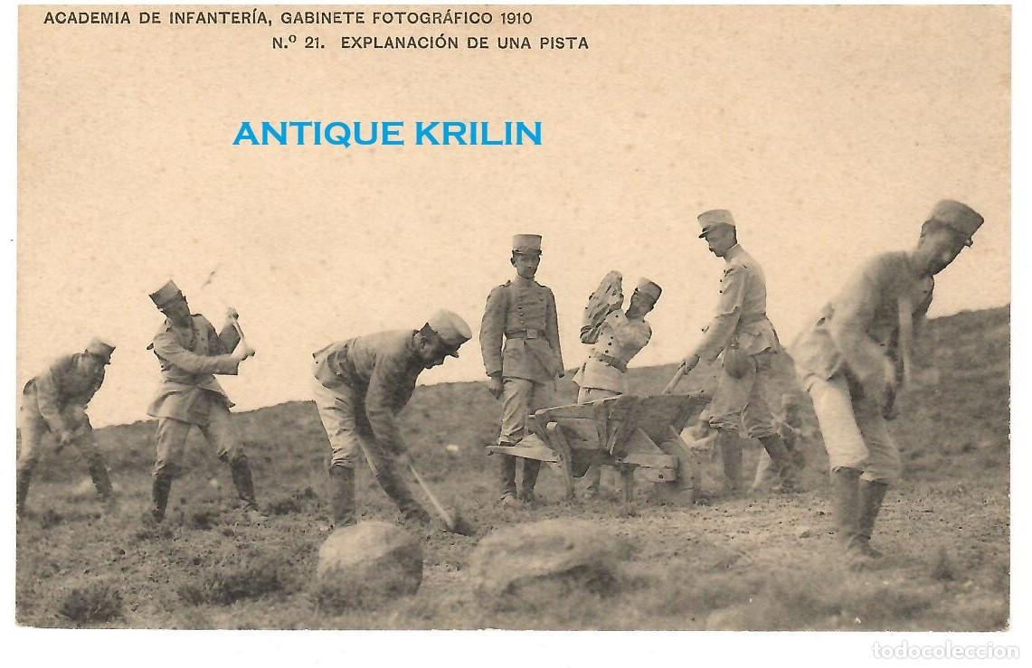 Postales: ACADEMIA DE INFANTERIA 1910 N&ordm; 21 EXPLANACION DE UNA PISTA / HAUSER MENET