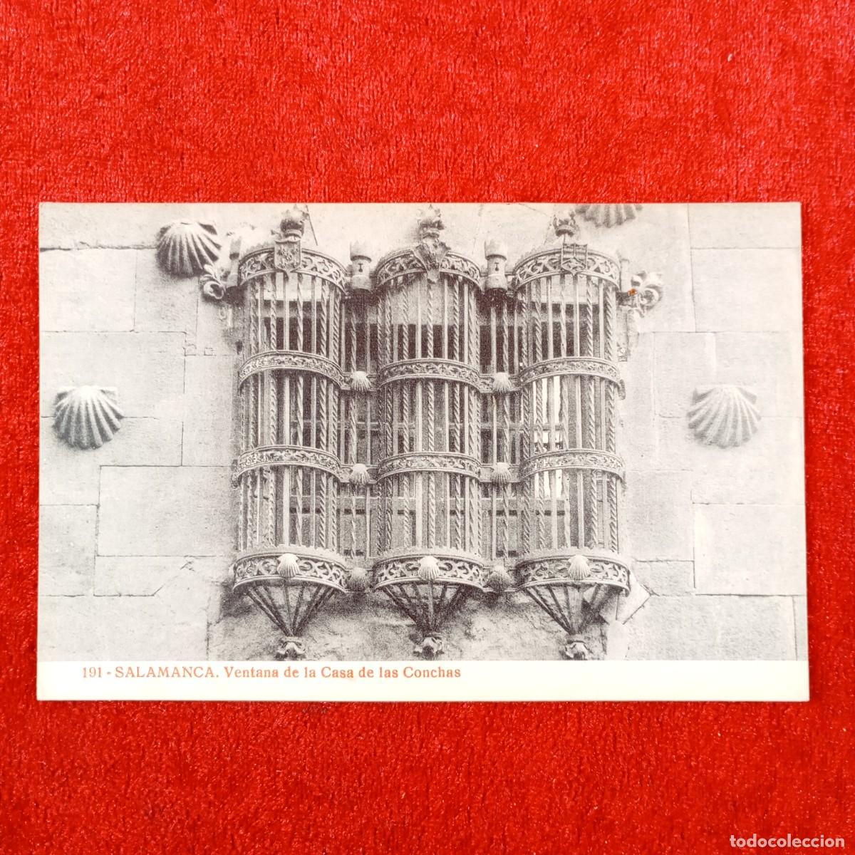 Postales: POSTAL - SALAMANCA - VENTANA DE LA CASA DE LAS CONCHAS - 191 - THOMAS - RAR&Iacute;SIMA / 2401