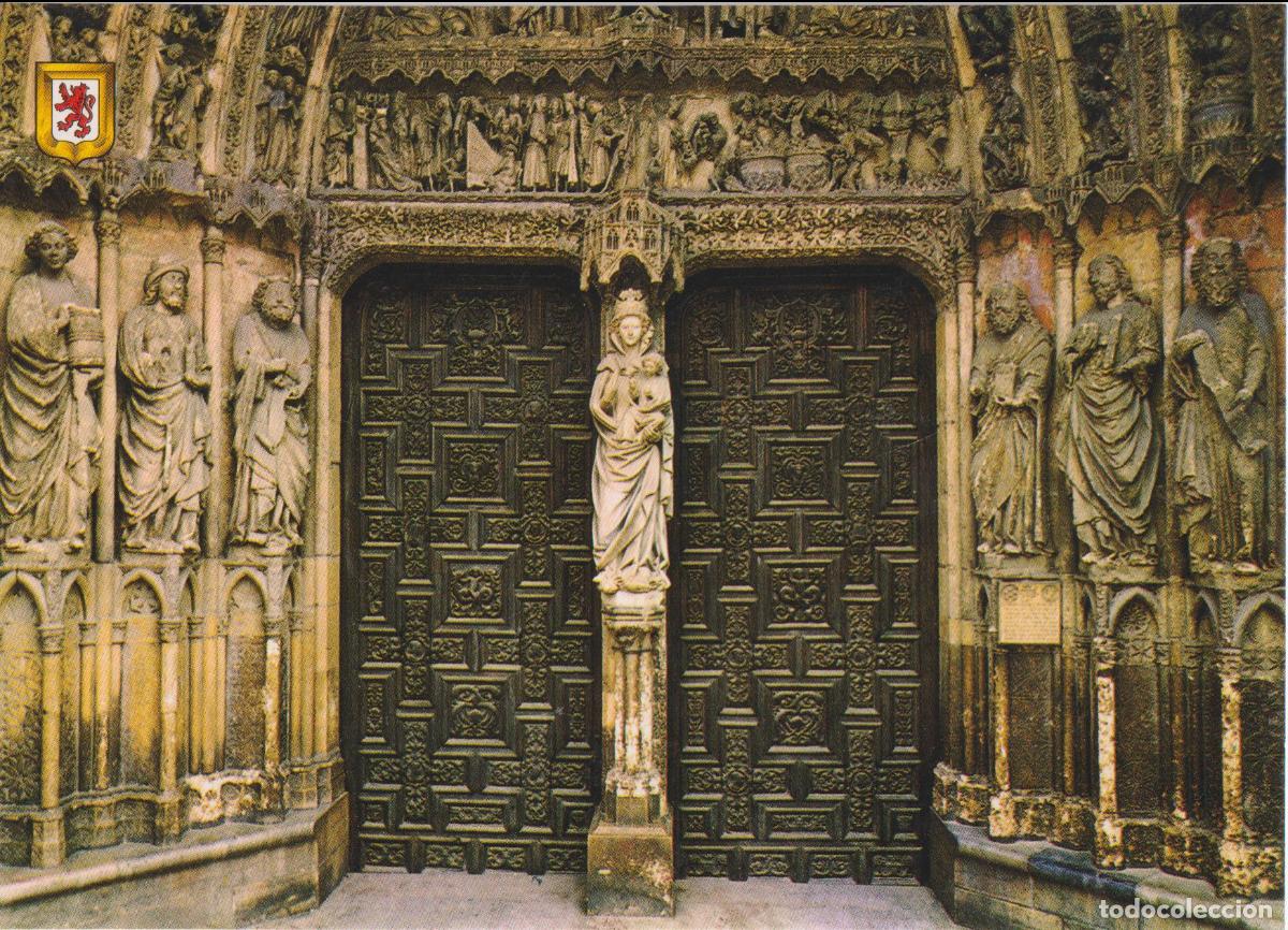 Postales: LE&Oacute;N, CATEDRAL, PUERTA DE NTRA. SE&Ntilde;ORA LA BLANCA &ndash; EDICIONES REYERO N&ordm;18 &ndash; S/C