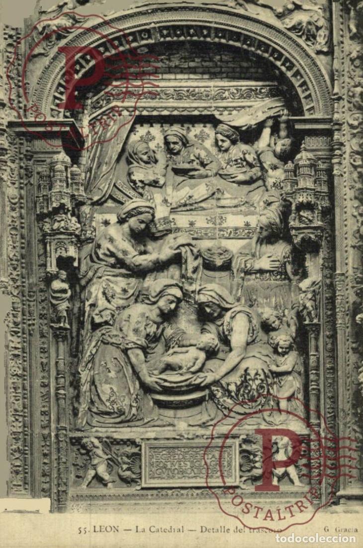 Postales: LEON. La Catedral, Detalle Del Trascoro CASTILLA Y LE&Oacute;N. ESPA&Ntilde;A ESPAGNE SPAIN