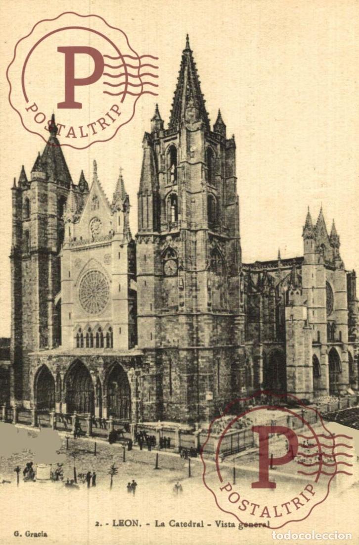 Postales: LEON. La Catedral, Vista General. CASTILLA Y LE&Oacute;N. ESPA&Ntilde;A ESPAGNE SPAIN