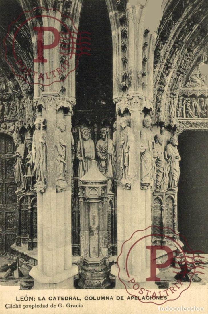 Postales: LEON. La Catedral, Columna De Apelaciones. CASTILLA Y LE&Oacute;N. ESPA&Ntilde;A ESPAGNE SPAIN