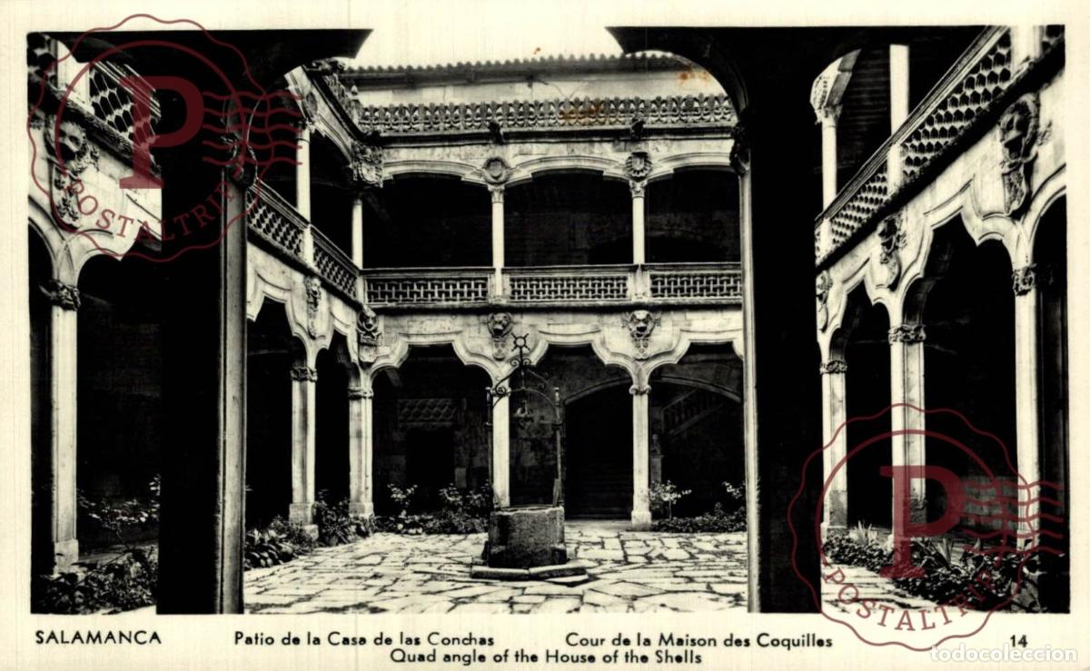 Postales: SALAMANCA. Patio De La Casa De Las Conchas. CASTILLA Y LE&Oacute;N. ESPA&Ntilde;A ESPAGNE SPAIN