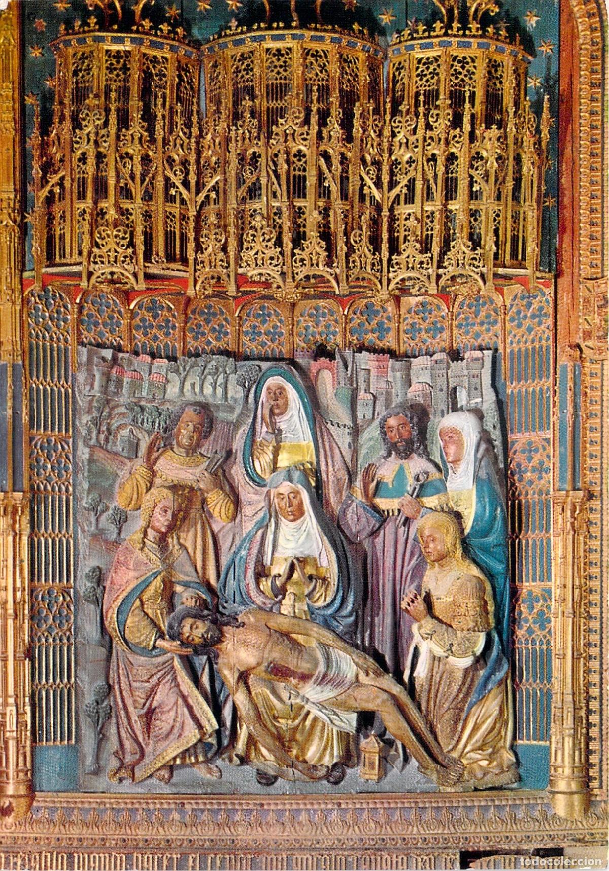Postales: Postal del Retablo G&oacute;tico-Flamenco de la Iglesia de San Pablo en Palencia