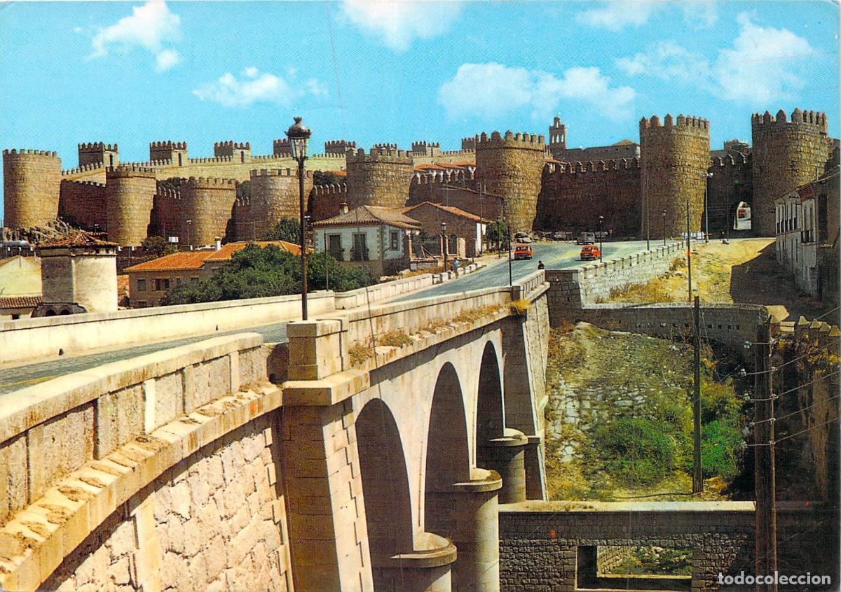 Postales: Postal de las murallas de Avila y Confiteria Iselma