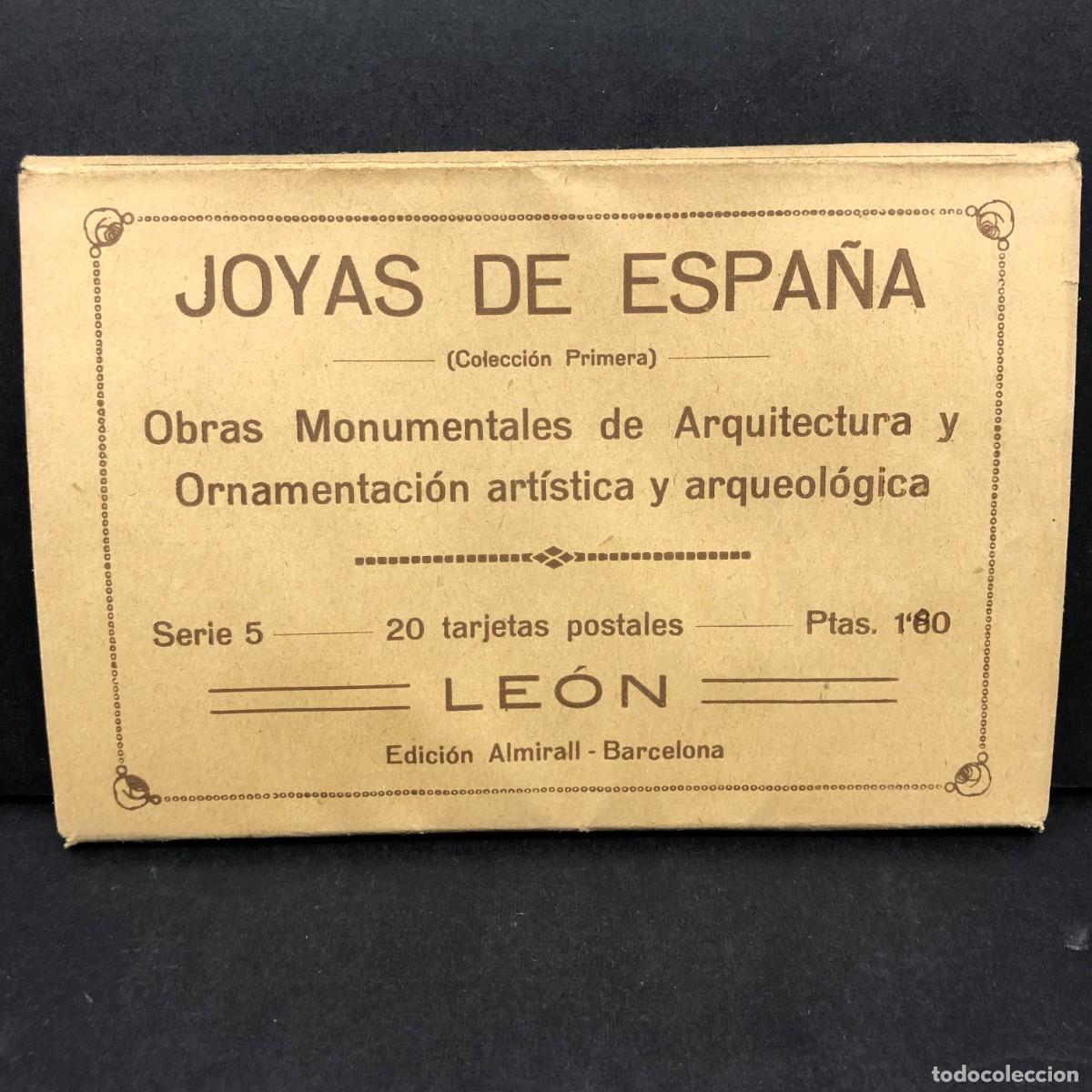 Postales: JOYAS DE ESPA&Ntilde;A - LE&Oacute;N - 19 TARJETAS POSTALES - EDICI&Oacute;N ALMIRALL - FALTA 1 / 3301