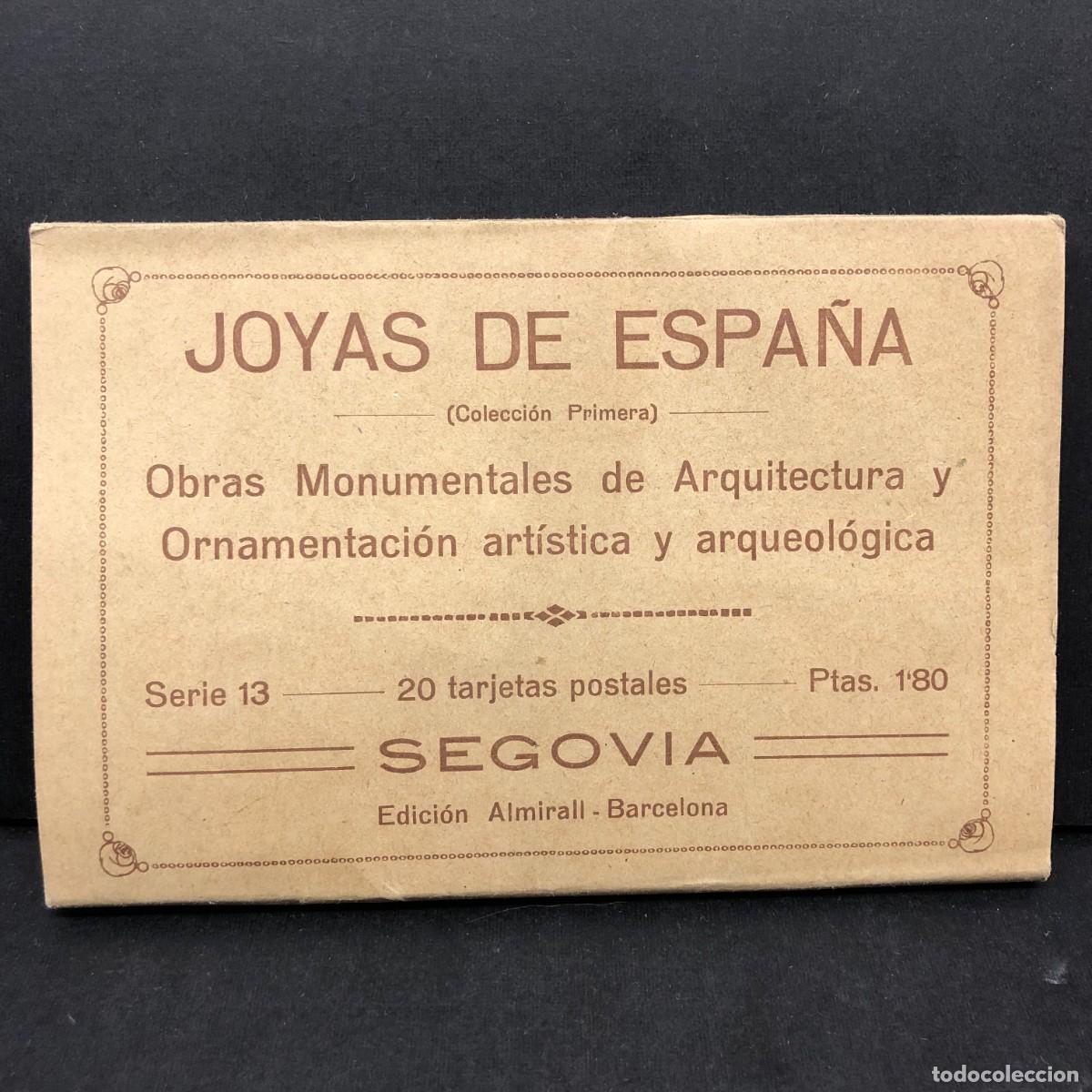 Postales: JOYAS DE ESPA&Ntilde;A - SEGOVIA - 20 TARJETAS POSTALES - EDICI&Oacute;N ALMIRALL - FALTAN 2 / 3302