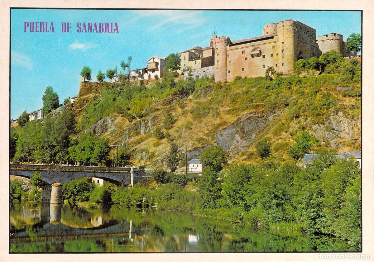 Postales: Postal de Puebla de Sanabria con vista al castillo