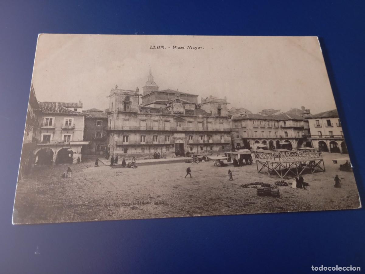 Postales: Postal Le&oacute;n Plaza Mayor edita E.J.G.