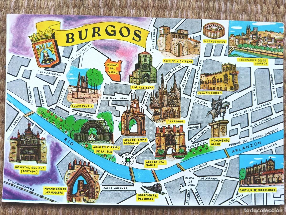 Postales: BURGOS - PLANO - MAPA - ED. FRESMO