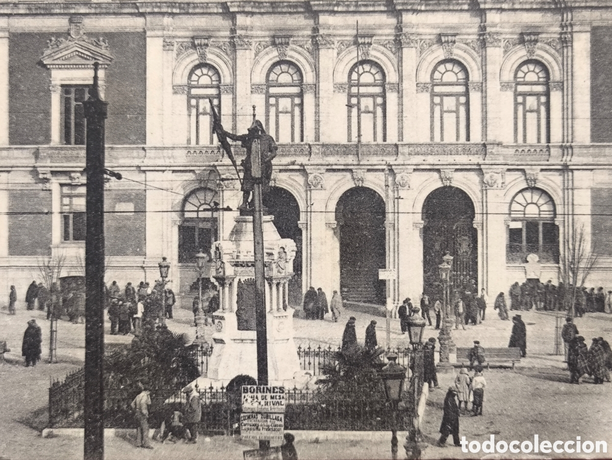 Postales: VALLADOLID AYUNTAMIENTO PLAZA MAYOR POSTAL ANIMADA FOTOTIPIA C. 1915