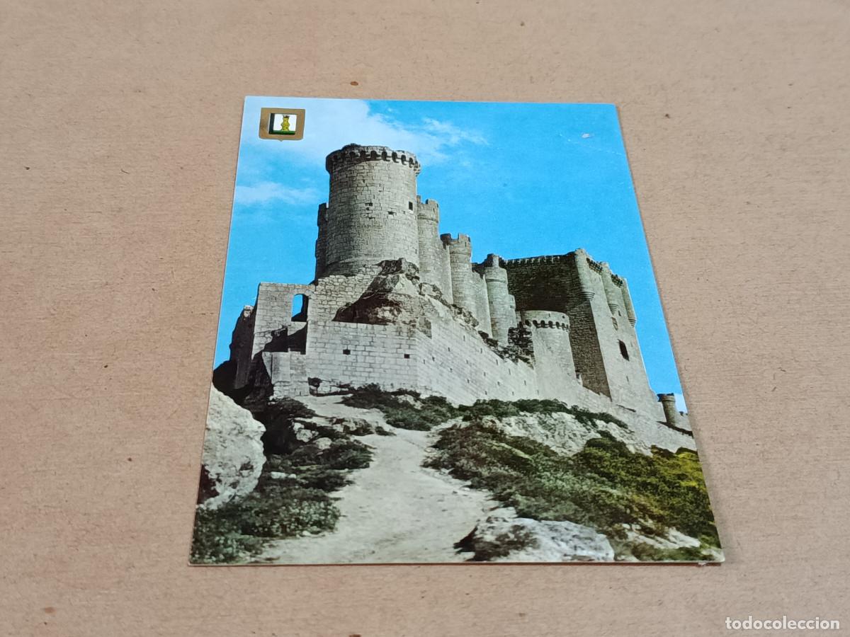 Postales: VALLADOLID - POSTAL PE&Ntilde;AFIEL - SUBIDA AL CASTILLO Y DETALLE DEL TORRE&Oacute;N