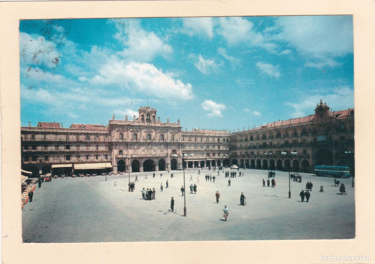 Postales: SALAMANCA. PLAZA MAYOR (1962) - MANIPEL. FOURNIER - FRANQUEO