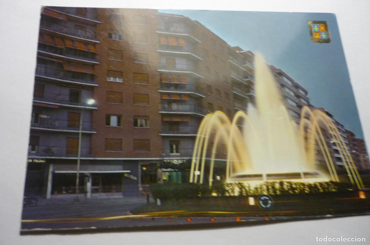 Postales: postal palencia fuente noche