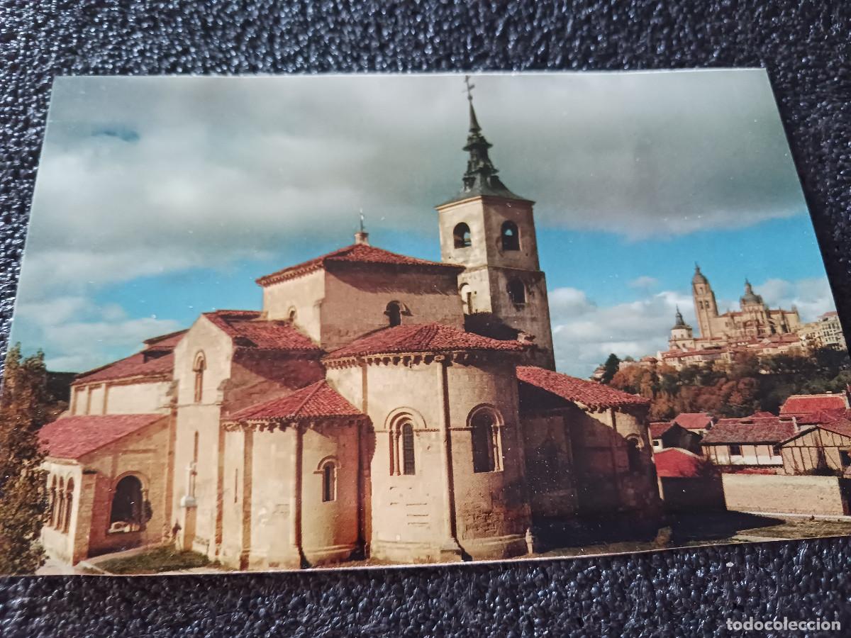 Postales: 7 segovia, iglesia de san millan, al fondo la catedral, ed. manipel 1961