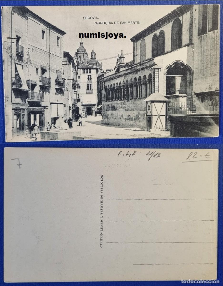 Postales: Postal Segovia (Espa&ntilde;a) a&ntilde;o 1910. Parroquia de San Mart&iacute;n. Fot. HAUSER Y MENET.