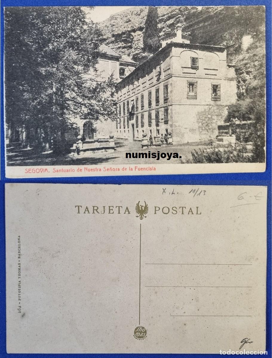 Postales: Postal Segovia (Espa&ntilde;a) a&ntilde;o 1910. Santuario Nuestra se&ntilde;ora de la Fuencisla. Fot. THOMAS.
